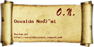 Osvalda Noémi névjegykártya